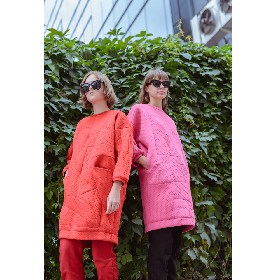 red, zefyras, jumper dress, sustainable