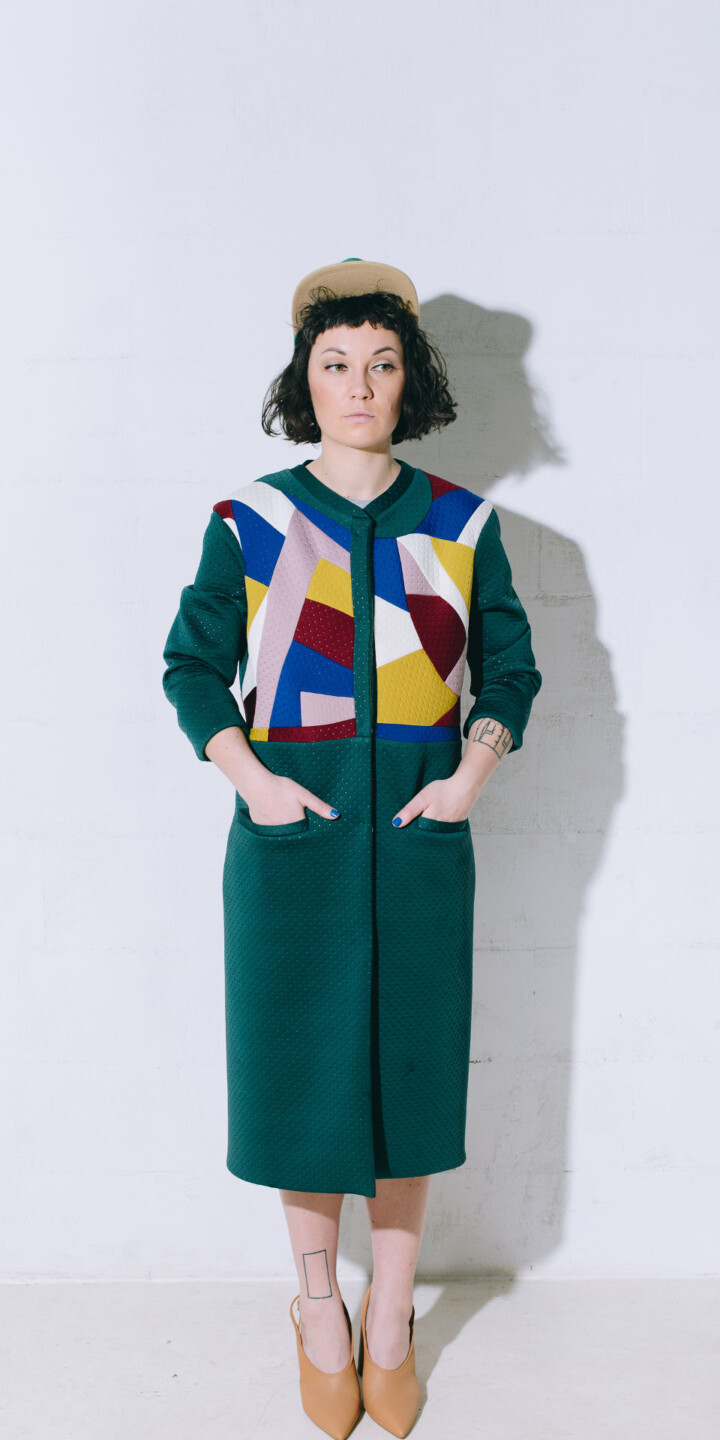 emerald green, spring coat, double sided coat