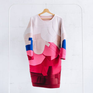 neoprene dress, sustainable fashion, neoprene, ombre dress