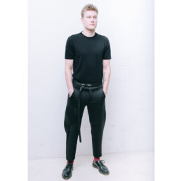 sustainable fashion, black trousers, unique trousers