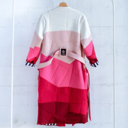 ombre, coat, double sided coat, colorful