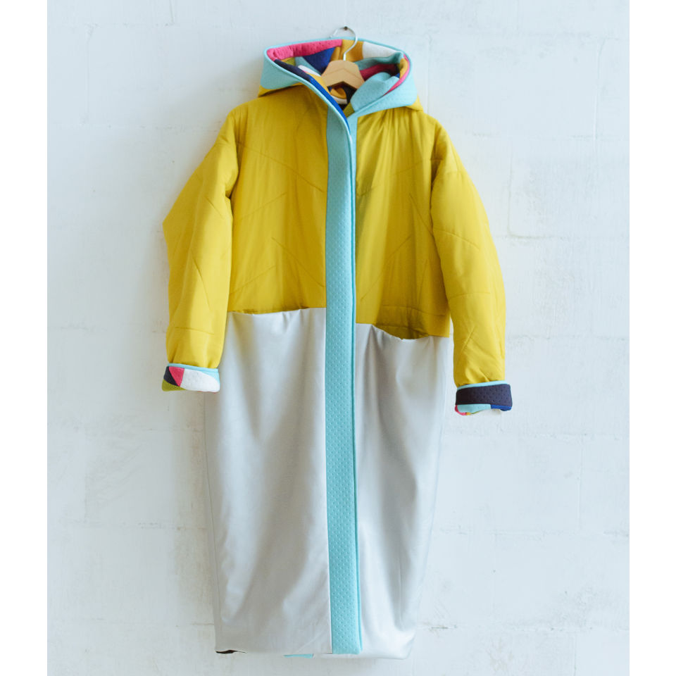 double sided coat, unique coat, colorful coat, bright coat, zefyras coat, winter coat, coat with pockets
