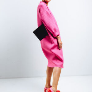 Japanese Fuchsia Cocoon Coat