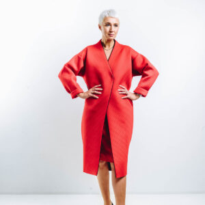 Japanese Strawberry Cocoon Coat