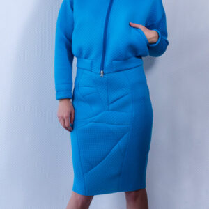 Sky Blue Skirt Suit